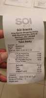 Soi Snacks Menu
