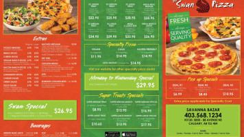 Red Swan Pizza Speisekarte