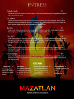 Mazatlan And Taqueria menu