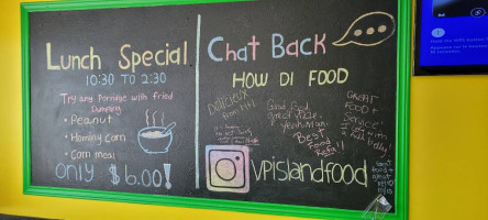 Val And Patsy’s Island Food Carte