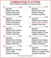 Blossom Garden Chinese Restaurant menu