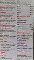 Papa's Pizza Land menu