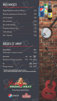 Joe Smoked Meat Bécancour Carte