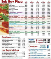 Sub Bay menu