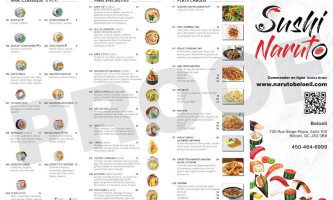Sub Bay menu