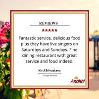 Anokhi Inspired Indian Dining menu