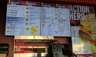 Hero Certified Burgers menu
