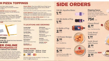 Topper's Pizza Brantford menu