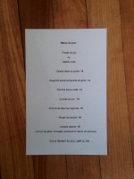 Chez Trefflé menu