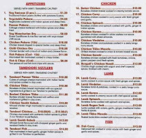 Bengal Fish&curry menu