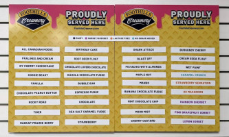 The Ice Cream Social Cardápio