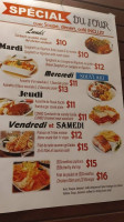 Québérac Deli menu