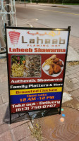 Laheeb Shawarma menu