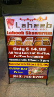 Laheeb Shawarma menu