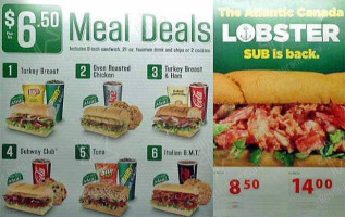Subway menu