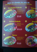 Nina's Shawarma Kabob menu