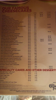 The Cheesecake Factory Carte