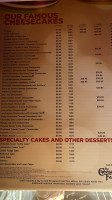 The Cheesecake Factory Carte