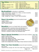 Restaurant Chez Nick menu