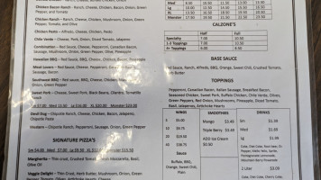 Pizza Rodi menu