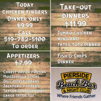 Pierside Pub & Grill menu