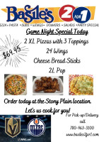 Basile's 2 For 1 Pizza Pasta menu