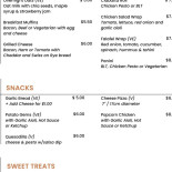 Sleepy Hollow Café Cardápio