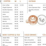 Sleepy Hollow Café Cardápio