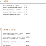 Sleepy Hollow Café Cardápio