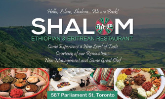 Shalom Ethiopian Eritrean Cardápio