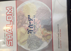 Shalom Ethiopian Eritrean Cardápio