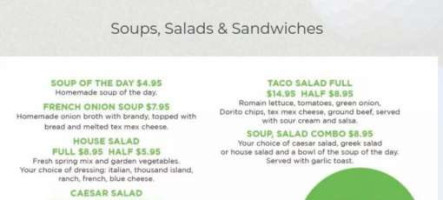 Regina Beach Golf Club menu