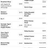 Valley Market Café menu