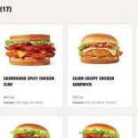 Burger King Carte