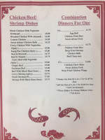 Harvey's Family Restaurant menu