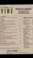 The Vine And Lounge menu