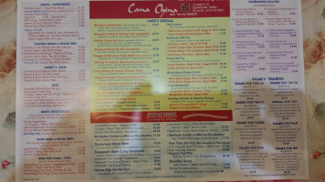 Cana China menu