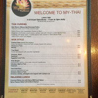 My-Thai menu