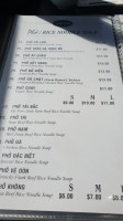 Pho Son menu