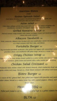 Garrison Bistro menu