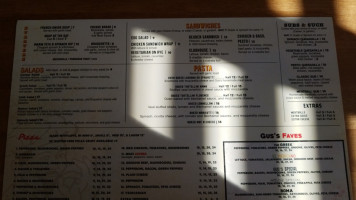 Gus's Cafe & Pizzeria menu