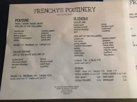 Frenchy's Poutinery menu