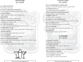 Rudder's Seafood Brewery menu