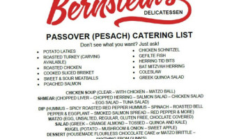 Bernstein's Deli menu