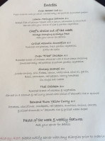 The Palate menu
