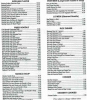 Ben Ben Restaurant menu