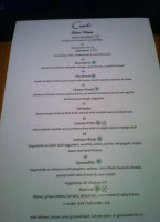Cenote Restaurant and Lounge menu