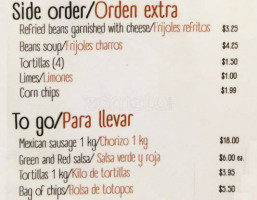 El Trompo Taco Bar & Cactus Grill menu