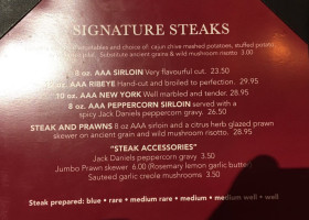 Streets Steakhouse menu