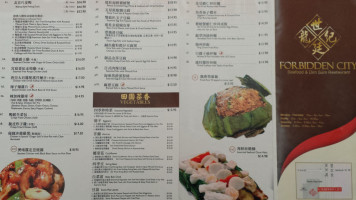 Forbidden City menu